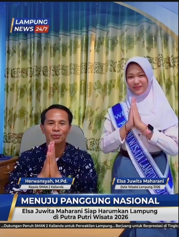 Kembangkan Sayap Ke Kancah Nasional, Siswi Sman 2 Kalianda Siap Harumkan Lampung Di Ajang Putra Putri Wisata Remaja Indonesia 2026