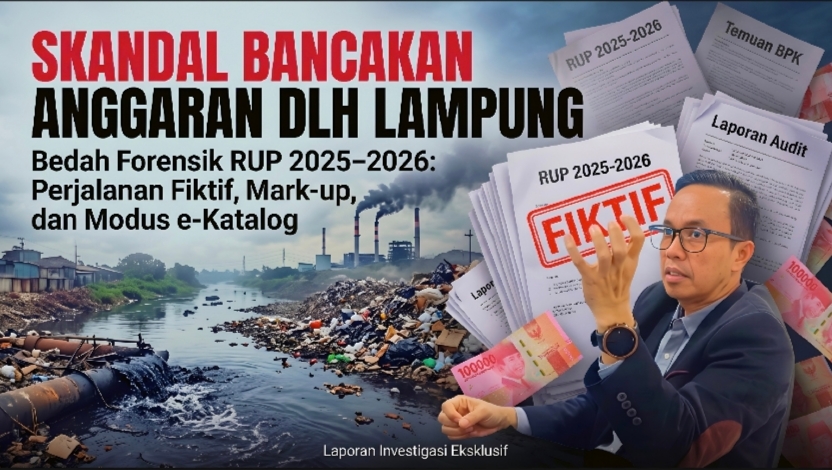 Skandal Miliaran Anggaran DLH Lampung, Modus Perjalanan Dinas Fiktif, Mark-Up Katering, hingga Vendor Afiliasi Ditelanjangi!