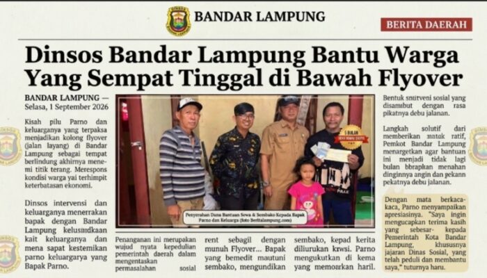 Dinsos Bandar Lampung Bantu Warga Yang Sempat Tinggal Di Bawah Flyover