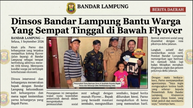 Dinsos Bandar Lampung Bantu Warga Yang Sempat Tinggal Di Bawah Flyover