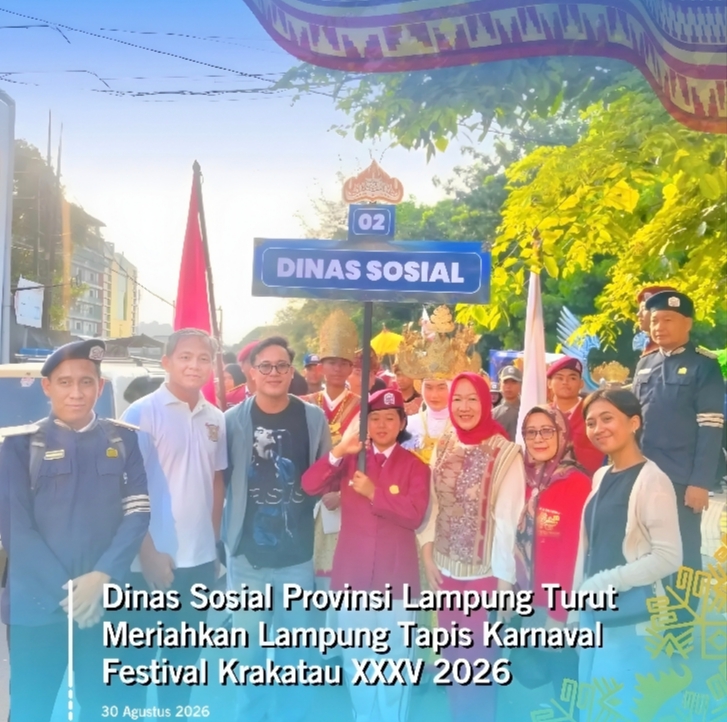 Dinsos Bandar Lampung Pukau Ribuan Warga Di Puncak Lampung Tapis Karnaval 2026