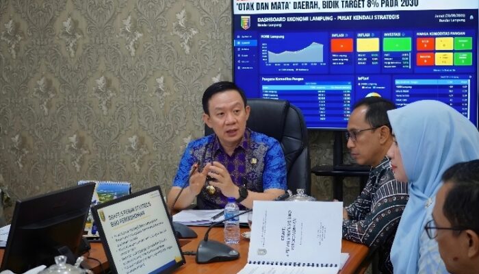 Perkuat Biro Perekonomian Jadi Otak Dan Mata Daerah, Pemprov Lampung Bidik Pertumbuhan Ekonomi 8 Persen