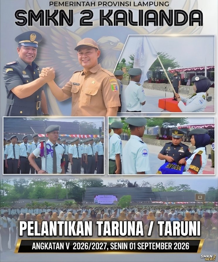Tempa Mental Dan Karakter, Smkn 2 Kalianda Sukses Gelar Pelantikan Dan Pembaretan Taruna/Taruni Angkatan V (2026/2027) 1 Tempa Mental Dan Karakter, Smkn 2 Kalianda Sukses Gelar Pelantikan Dan Pembaretan Taruna/Taruni Angkatan V (2026/2027)