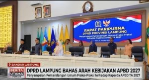 Rapat Paripurna Dprd Provinsi Lampung Bahas Raperda Apbd Tahun Anggaran 2027
