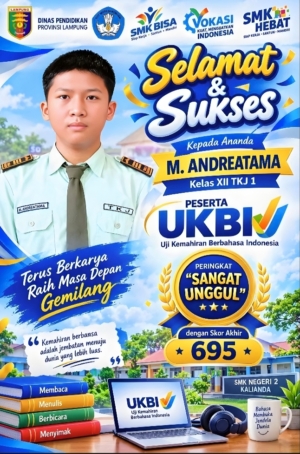 Membanggakan! 8 Taruna-Taruni Smkn 2 Kalianda Raih Predikat Sangat Unggul Dan Unggul Pada Ukbi 2026/2027