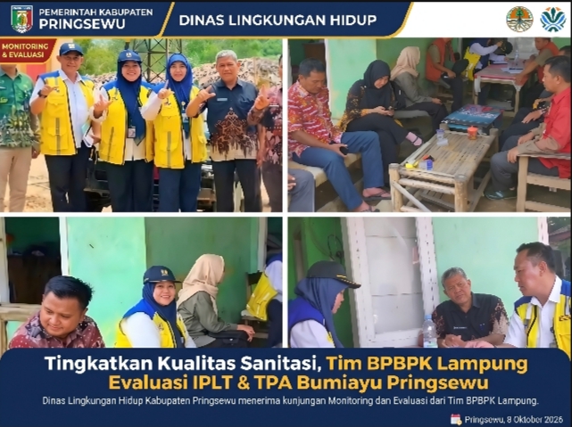Tingkatkan Kualitas Sanitasi, Tim Bpbpk Lampung Evaluasi Iplt Dan Tpa Bumiayu Pringsewu